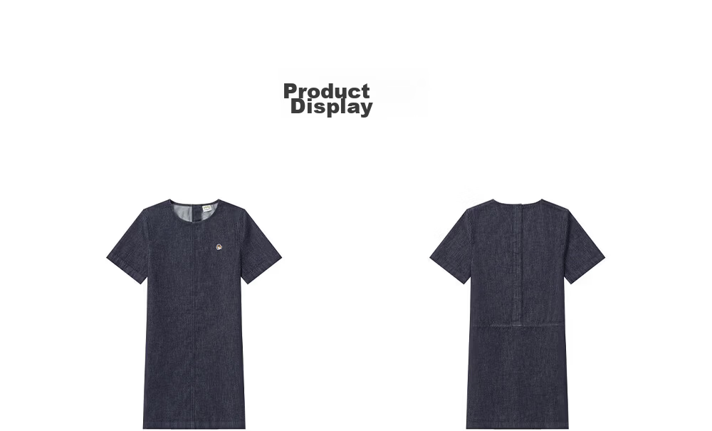 HAZZYS Women's 2026 Summer PHIZ Series Straight Solid Color Denim Dress 5